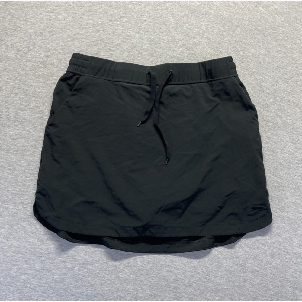 Slazenger Performance Golf Skirt Skort Womens L Black Drawstring Athletic Tennis